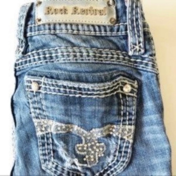 Rock Revival Aida Boot Buckle Distressed Ripped Stretch Jeans - Picture 5 of 8